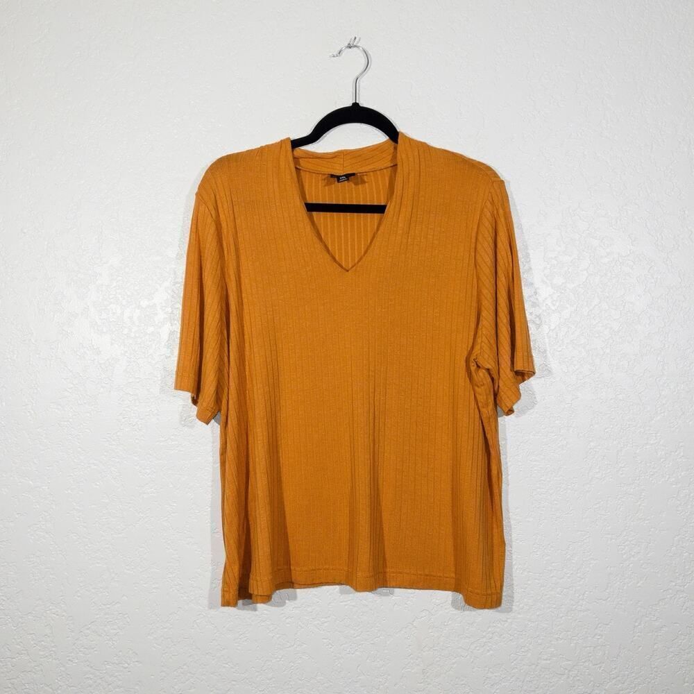 Worthington Sedona Rust‎ Orange Ribbed Top Size XXL